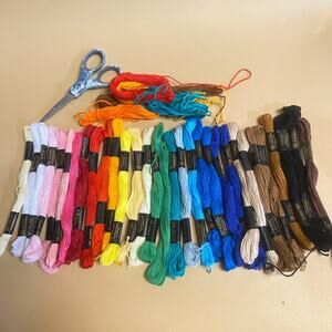 New Coats & Clark Cotton Embroidery Floss Thread Lot of 30